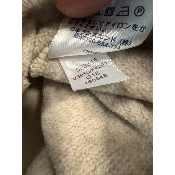 Lands' End Women's Beige Zip Up And Snap Up Jacket Size Large With Pockets - Picture 14 of 14